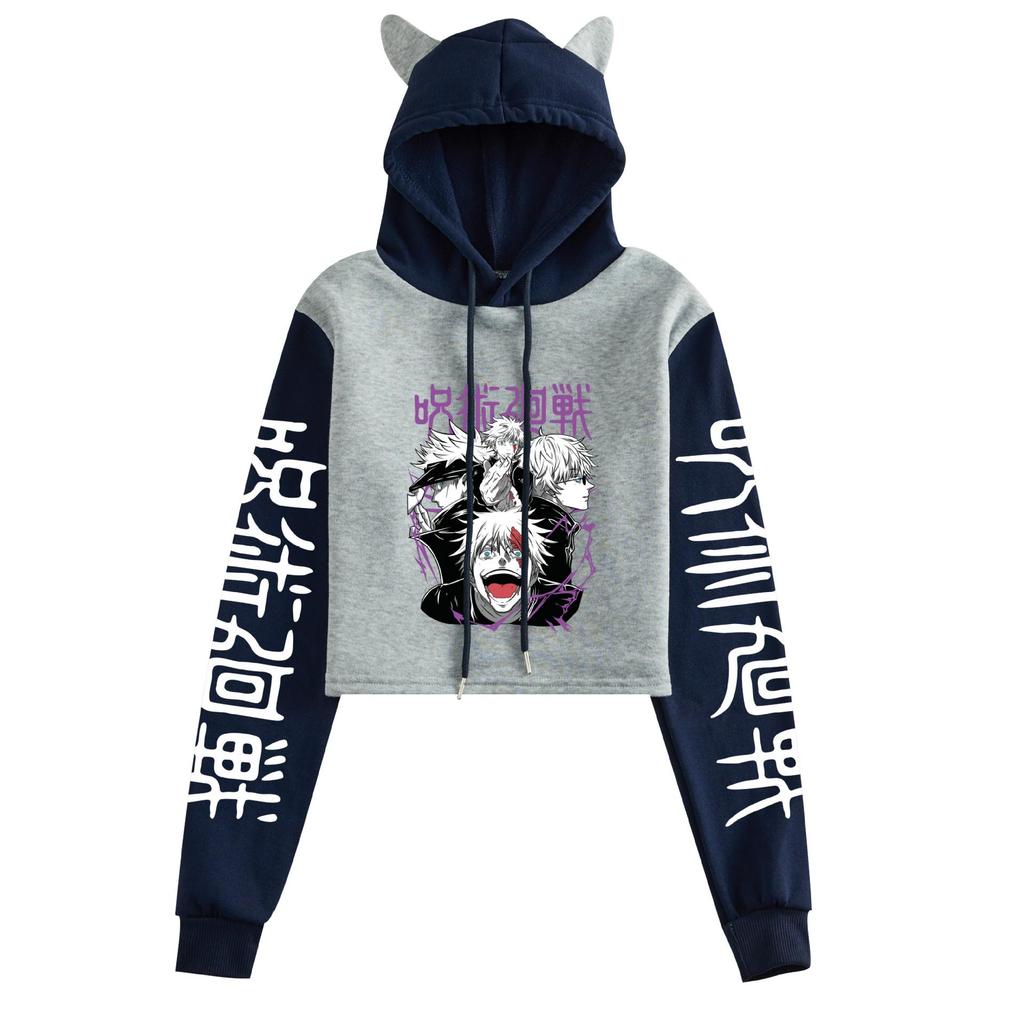Женская худи с ушками кошки из Jujutsu Kaisen – Осень/Зима