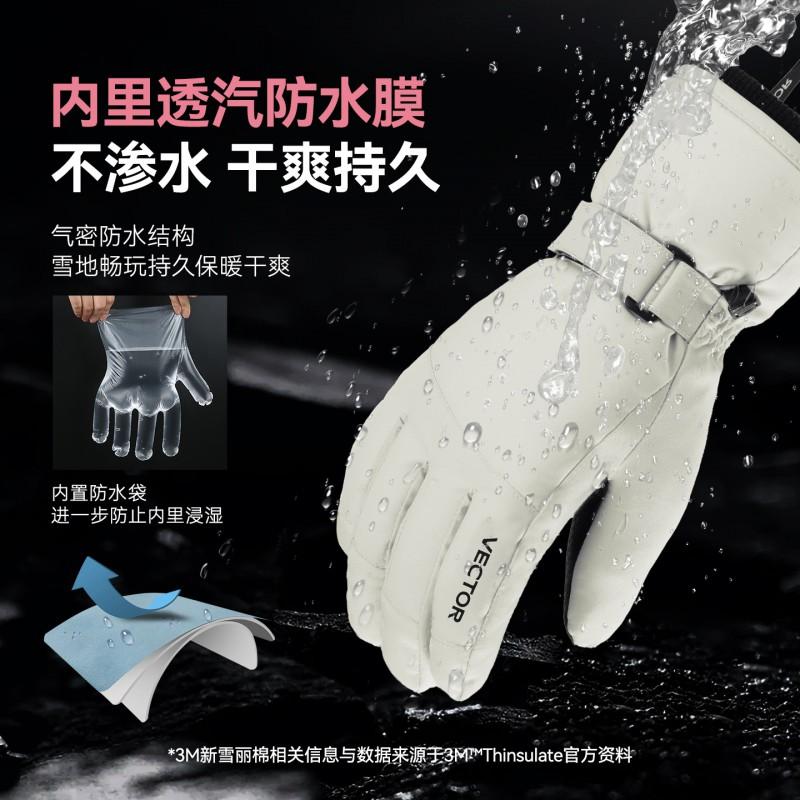 Unisex Winter Ski Gloves Warm Fleece Lined Waterproof Windproof Cycling Adults S M L XL