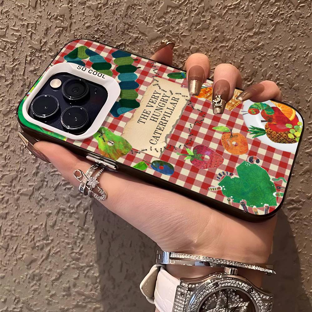 Чехол для телефона "Очень голодная гусеница" для IPhone 17 16 15 14 13 12 11 Pro Max Plus Pro Цветной корпус