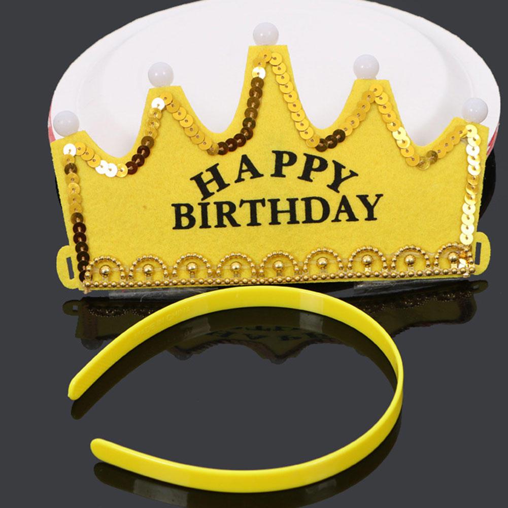 Подарок на вечеринку для мальчиков и девочек на день рождения светодиодные мигающие шапки для детей аксессуары для шляп-корон