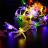 Solar String Lights Outdoor Solar Operated String Lights Outdoor Dragonfly Decoration Illumination Dusk-to-Dawn Fairy Lamp For