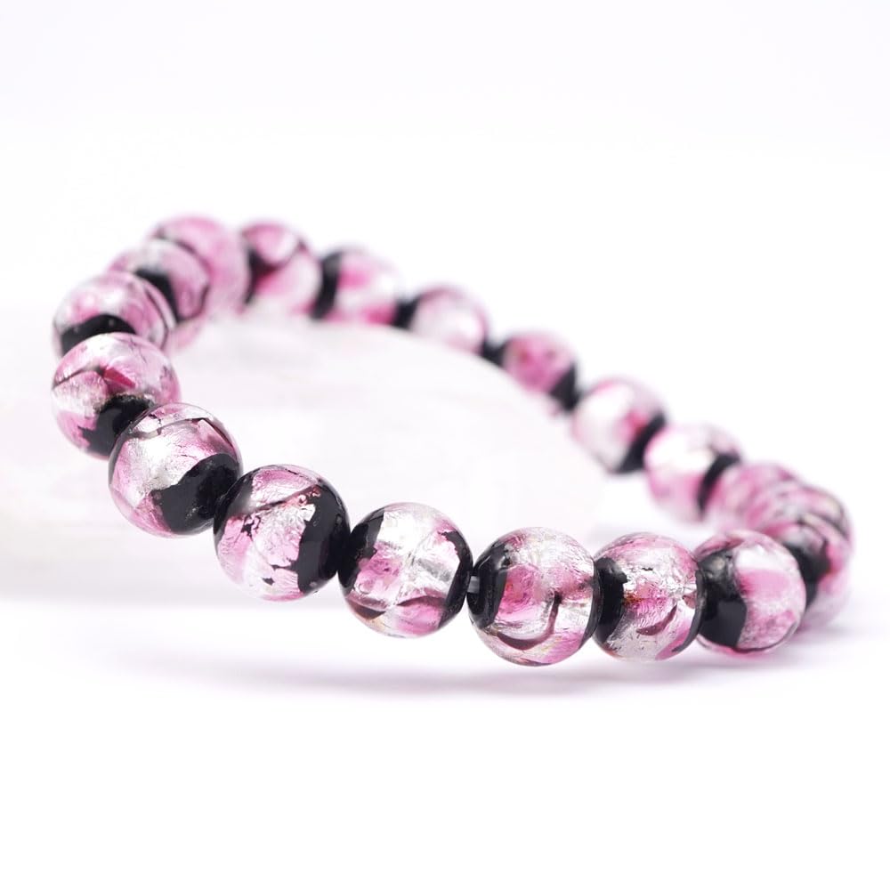 Шар стрекозы розовый 10 мм круглый шарик браслет внутренняя окружность приблизительно стеклянные бусины светящийся светлячок стекло натуральный камень сила камень молитва