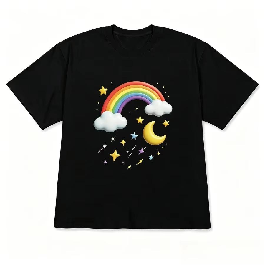 2026 New Cute Cartton Animal Bubble Tshirt Casual Short Sleeve Tops Playful Graphic Tee With Duck