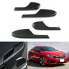 Car 4 Pcs Carbon Fiber ABS Door Armrest Panel Trim Cover Caps for Honda Civic 2016 2017 2018 2019 2020 2021 Interior Parts