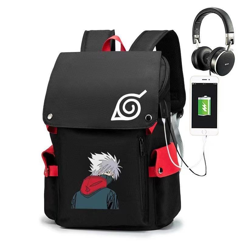Школьная сумка Naruto Hinman Студенческая Сумка Harajuku Аксессуары Большая Вместимость Аниме Сумка для Компьютера Школьный Рюкзак