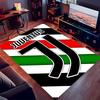 1pc Juventus FC logo Print Area Rug - Soft,Washable Non-Slip Indoor Mat for Office Chairs,Living Room,Home Office Decorative Rug