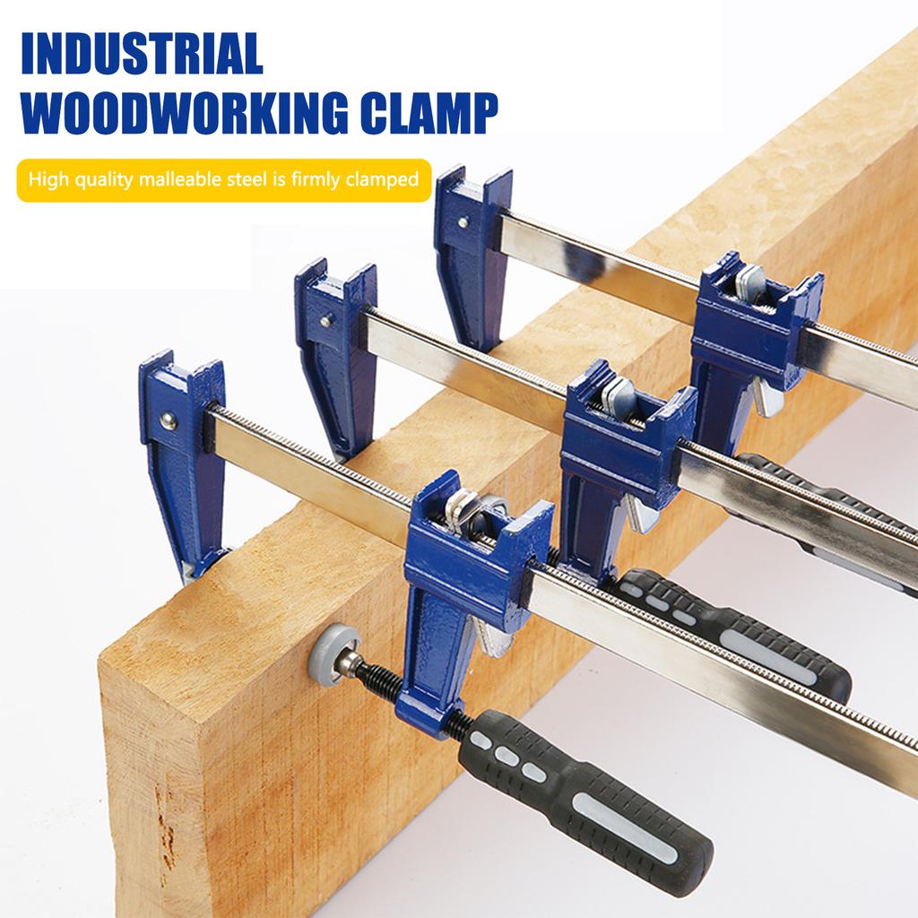 6/10/12/18inch Wood Clamp Set Quick Release and One-Hand Operation Heavy-Duty Bar Clamp Tool Spreader for Woodworking
