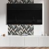 Self-Adhesive Vinyl Wall Decor for Interiors 100x50 cm Zigzag Pattern with Wood