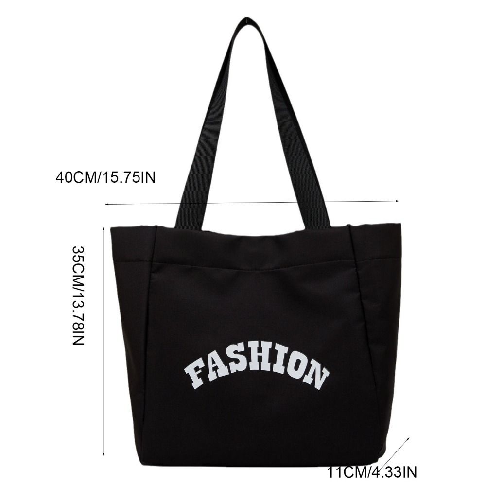 Nylon Canvas Tote Bag Printed Letter Shoulder Bag Fashion Simple Handbag  Streetwear