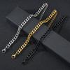 Men Bracelet Chain Plated Stainless Steel Hip Hop Geometric Cuban Link Bracelet