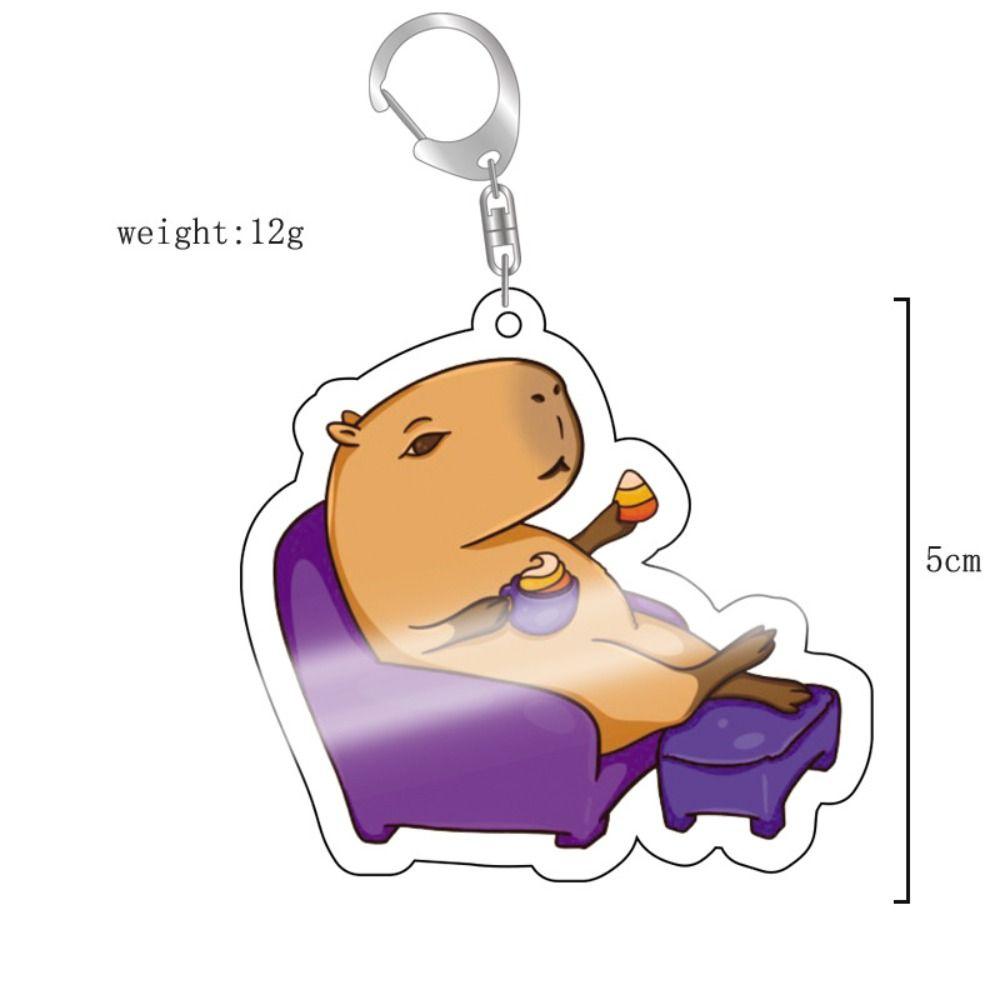 Брелок с изображением капибары, капибары, смолы, брелоки с изображением животных капибары, брелоки для ключей, сумка, подвеска