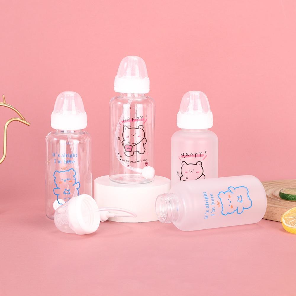 400 мл Портативный стакан с трубочкой Клубничный медведь Бутылки для питья Милая бутылка для воды Девочки Дети Взрослый