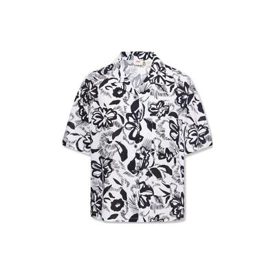 Levis SS23 Рубашка с коротким рукавом с принтом Женские рубашки Черный Белый A6413-0000