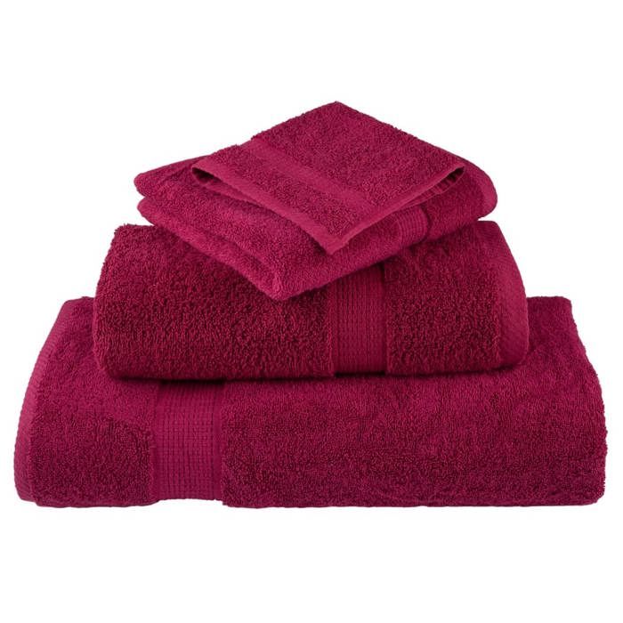 VidaXL Premium Washcloths SOLUND 2 Pieces Bordeaux 30 X 30 Cm 600 G/m² 137203