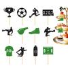 12 шт. Украшение для торта Футбол Бумажный футбольный мяч Топперы для кексов Спортивные зубочистки для кексов Тема Спорта Топперы для торта на День Рождения