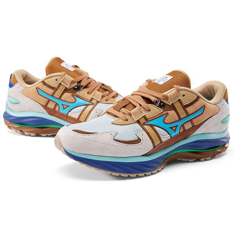 Mizuno Кроссовки унисекс Wave Rider Beta Digawel Бежево-Синий Коричневый D1GD230501