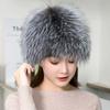 Шапка-ушанка из лисьего меха женская зимняя версия теплая защита ушей меховая шапка берет снежная шапка лыжная сумка головная шапка тонкая