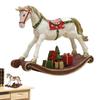 Раскраска Рождественская лошадка-качалка Мультяшная лошадь Фигурка Модная смоляная статуэтка лошади Праздничный декор