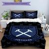 3pcs Football Team (61) Design Cover Set - HD Printed Bedding with 1 Cover and 2 Pillowcases - Perfect for Home and Dorm Decor