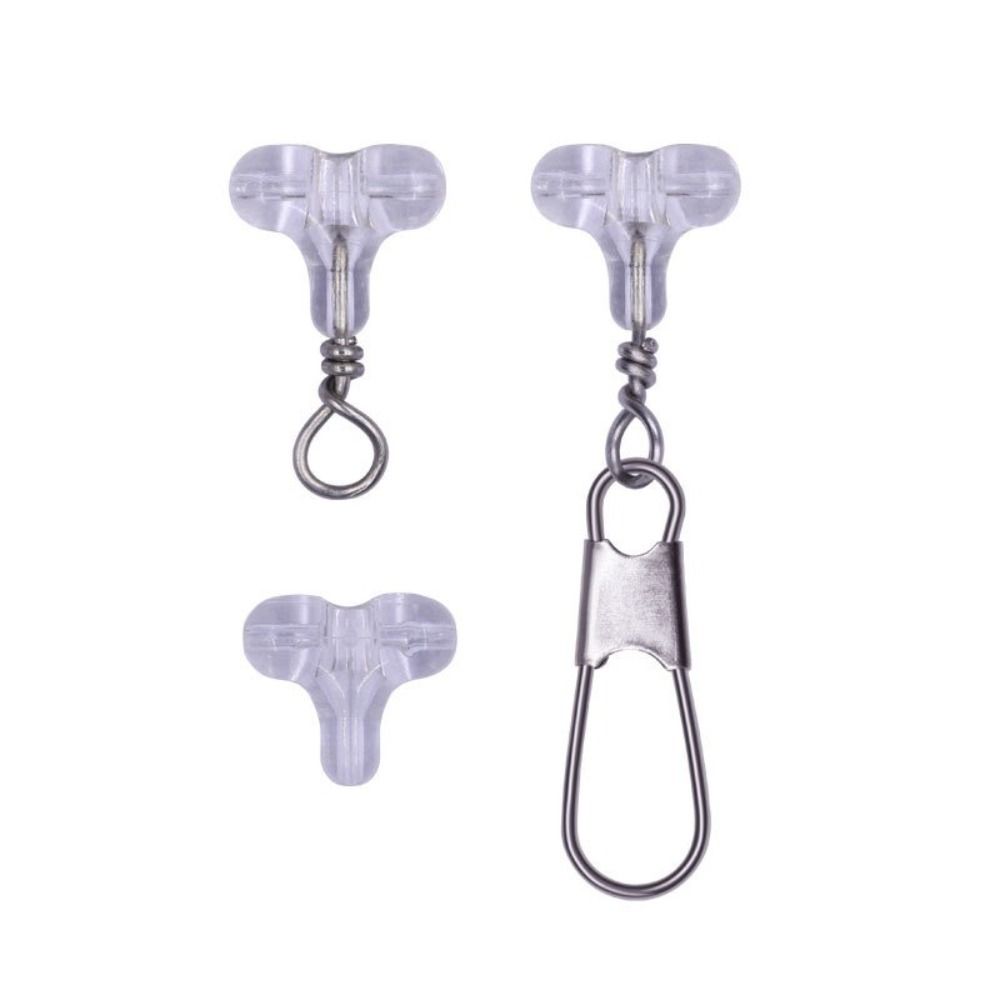 30 шт. Бусины Прозрачные Рыболовные Бусины Прозрачные Овальные Сабики Оснастка Двойное Поперечное Отверстие 3-сторонний Соединитель Рыбалка