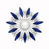Rhinestone Flower Brooch Bouquet Blue Crystal Corsage Pins Broches Para Ropa Mujer Gift For Women Girls