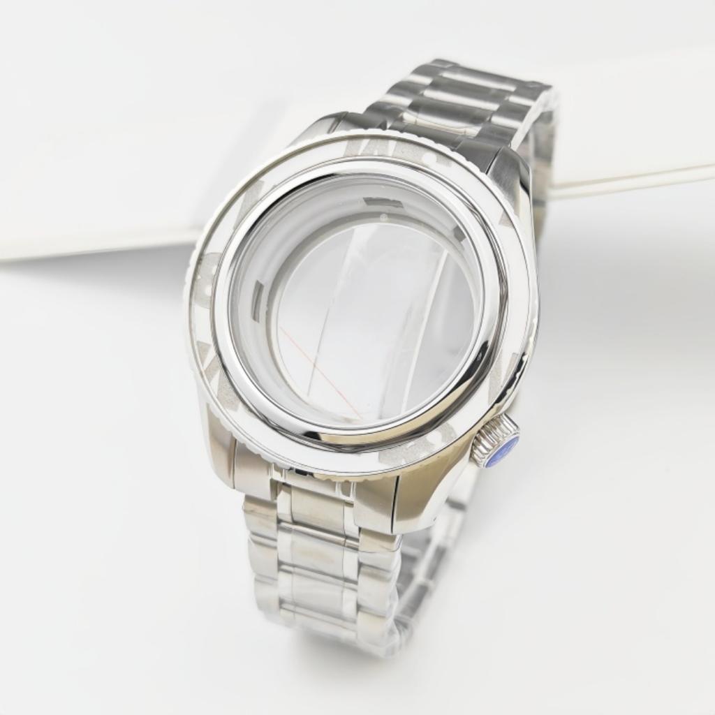 44 мм Корпус Безель Ремешок для часов Подходит для 32 мм Циферблата Для Seiko Grand GMT NH35/34/36/4R35A/4R36A Автоматический Механизм Сапфировое Стекло Модификация Частей