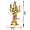 Латунная мини-статуэтка Муругана | Мини-статуэтка Господа Муругана | Статуэтка Картикеяна | Мини-статуэтка Муругана Латунь 8 см высотой Золотистый цвет латуни 1 штука, Религиозная