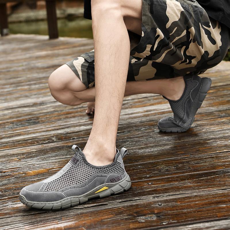 Summer Men Breather Mesh Casual Shoes Men Loafers Outdoor Walking Shoes Moccasins Man Shoes