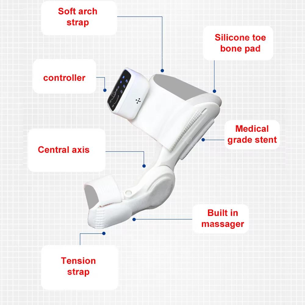 Вибрационный массажер Корректор косточки большого пальца стопы Унисекс Стопа Вальгусные скобы Разделитель пальцев ног Корректор пальцев ног Выпрямитель Регулируемый