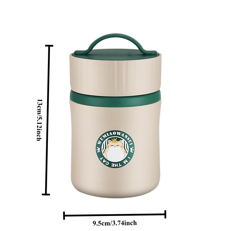 1pc 304 Stainless Steel Breakfast Cup Insulated Soup Cup Office Worker and Student Soup Cup Porridge Cup Oat Cup Modern Simple