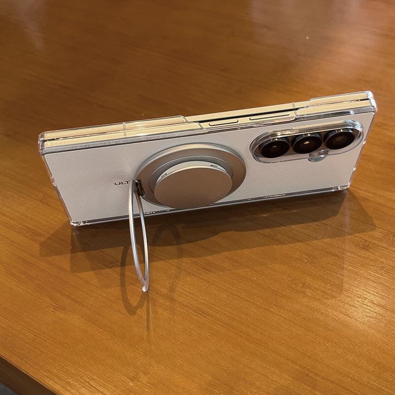 Подходит для чехла для мобильного телефона Samsung Zfold7 6 Магнитная адсорбция Двусторонний Центральный вал Защита от падения Бизнес Продвинутый Необычный Кожаный узор