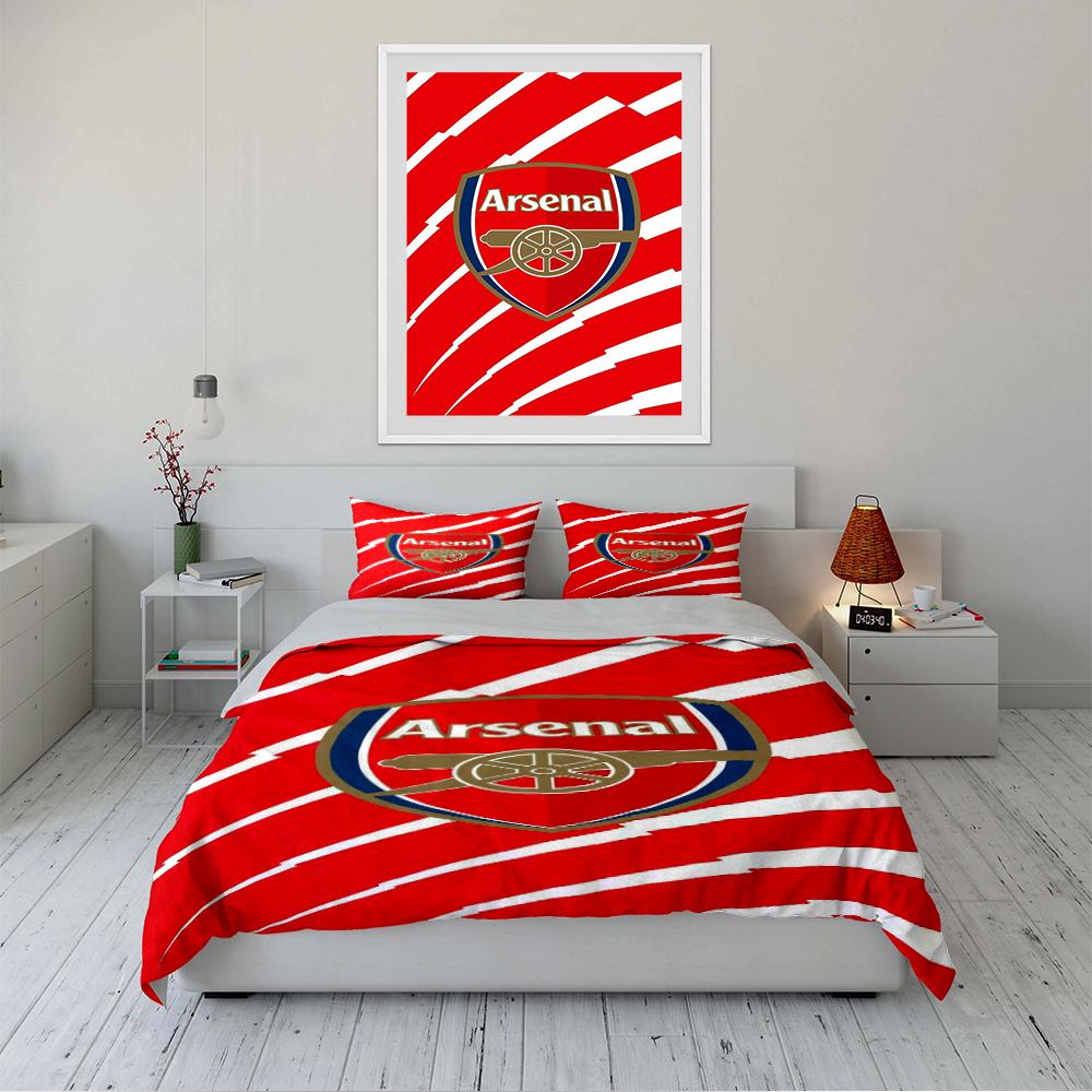 Arsenal Logo Bedding Set Bedding set (1 duvet cover, 2 pillowcases, duvet not included)