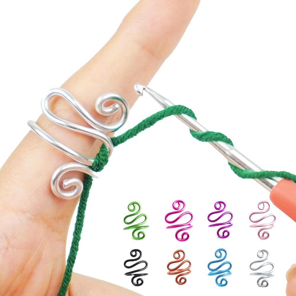 Sewing Accessories Adjustable Crochet Finger Ring Finger Wear Guides Ring Finger Household