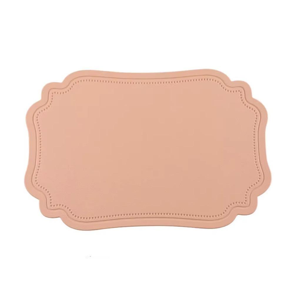 Faux Leather Coffee Place Mat Solid Color Heat Resistant Mat New Place Mat Outdoor Indoor