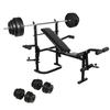 VidaXL Complete Foldable Weight Bench with Barbell and Dumbbell Set 270166
