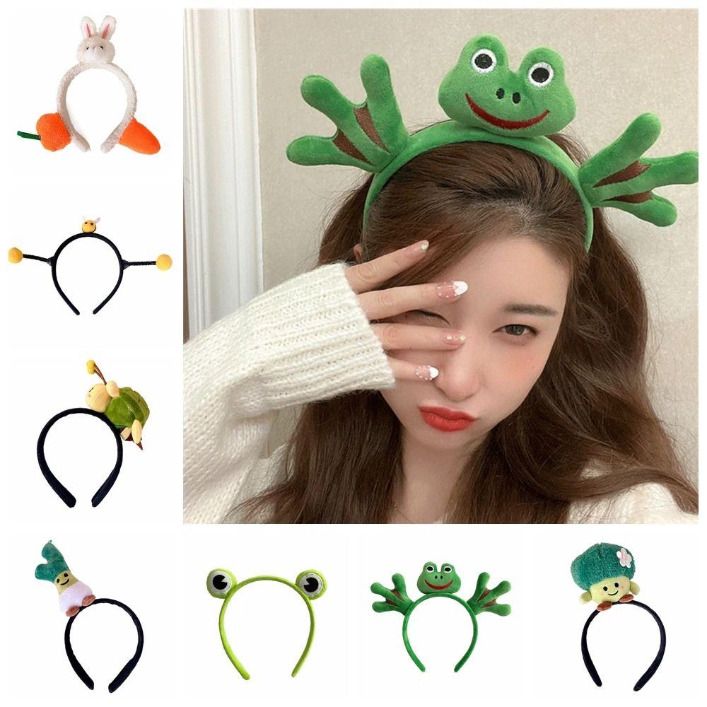 Tortoise Frog Plush Hairband Cartoon Vegetable Headband Lovely Children