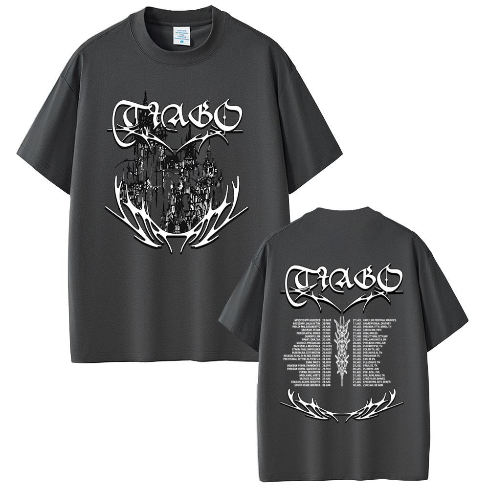 Rapper Tiago PZK Merch 2026 T Shirts Unisex Women Hip Hop Metal Rock Oversized Short Sleeve T-shirt Unisex's Fashion Casual T-shirts