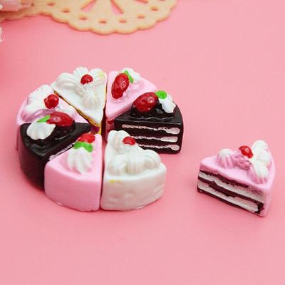10 шт./лот Милые Искусственные Смоляные Кукольный Домик Торт DIY Поделка Игрушка Украшение Миниатюрная Еда
