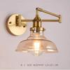 Nordic Glass Wall Lamp Wall Light Sconces For Bedroom Study Living Room Corridor Retractable Folding Reading Lighting Fixtures