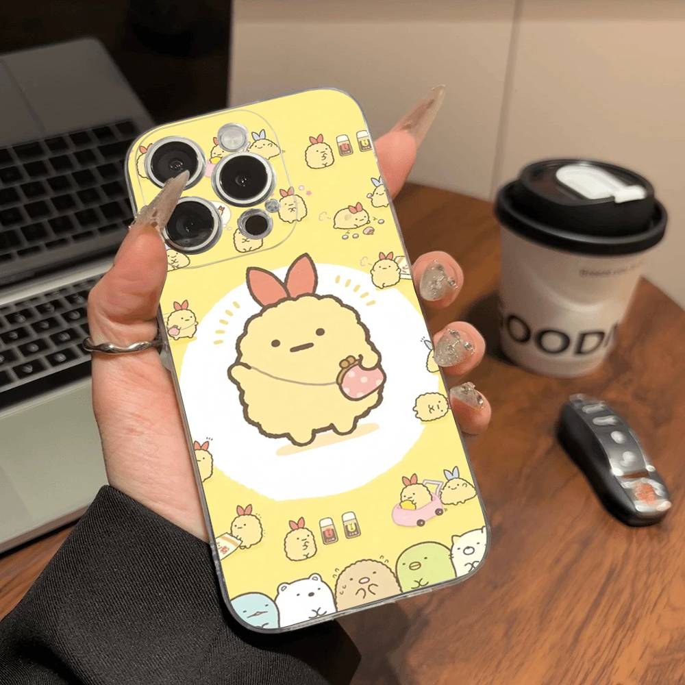 Аниме S-Sumikko G-Gurashi Прозрачный ТПУ Чехол для Телефона для iPhone 17 11 12 13 14 15 16 Pro Max 16 Plus Чехол