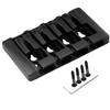 Musiclily Pro 19mm Pitch Solid Zinc 4-String Bass Bridge, Black