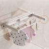 Foldable Drying Rack Wall Mounted Laundry Rack Clothes Drying Rack Double Pole Clothes Rack for Laundry Room Balcony