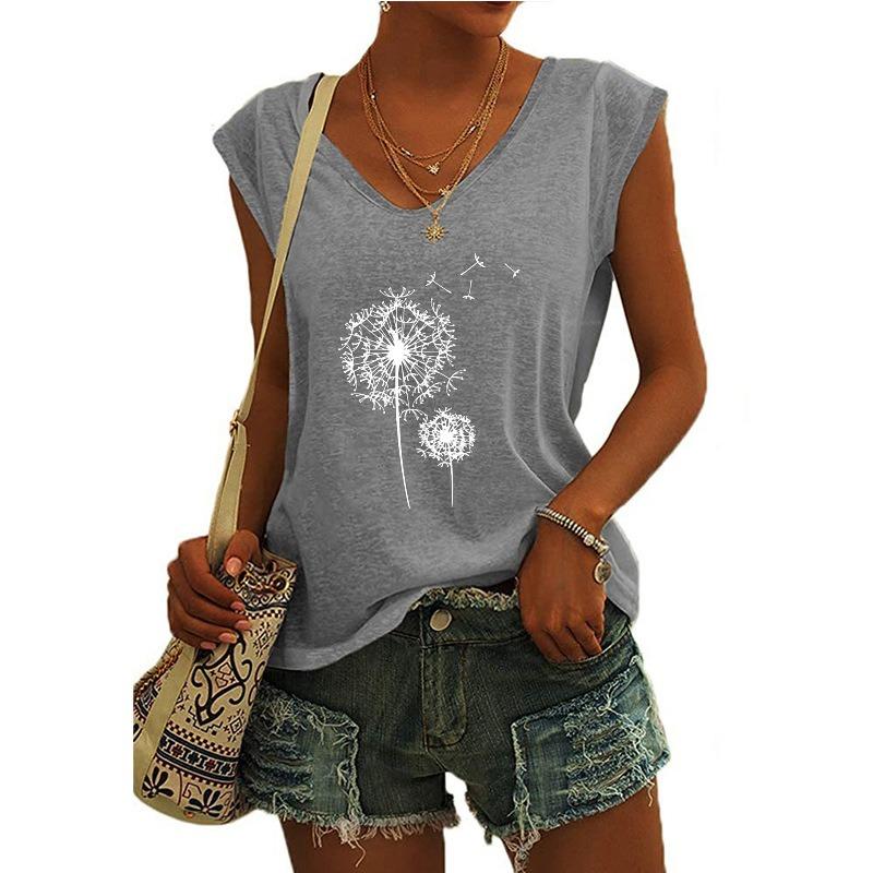 JPNTKY Women's Fashion Casual V-Neck Sleeveless Blouses & Shirts