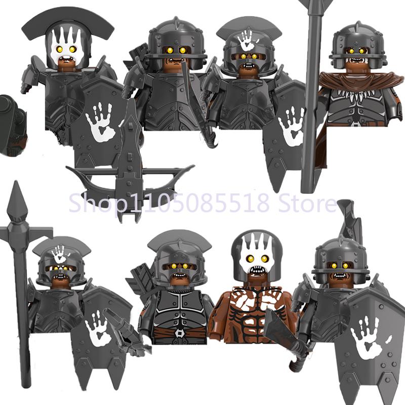 MOC Medieval Military Lion Knight Building Blocks Accessories Castle Soldier Shield Armor Model Toy Gift Mini Brick E023 Weapons