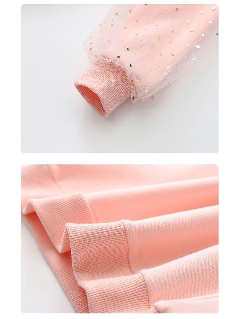 Плюс бархатный теплый сетчатый свитер принцессы с бантом для девочек-подростков