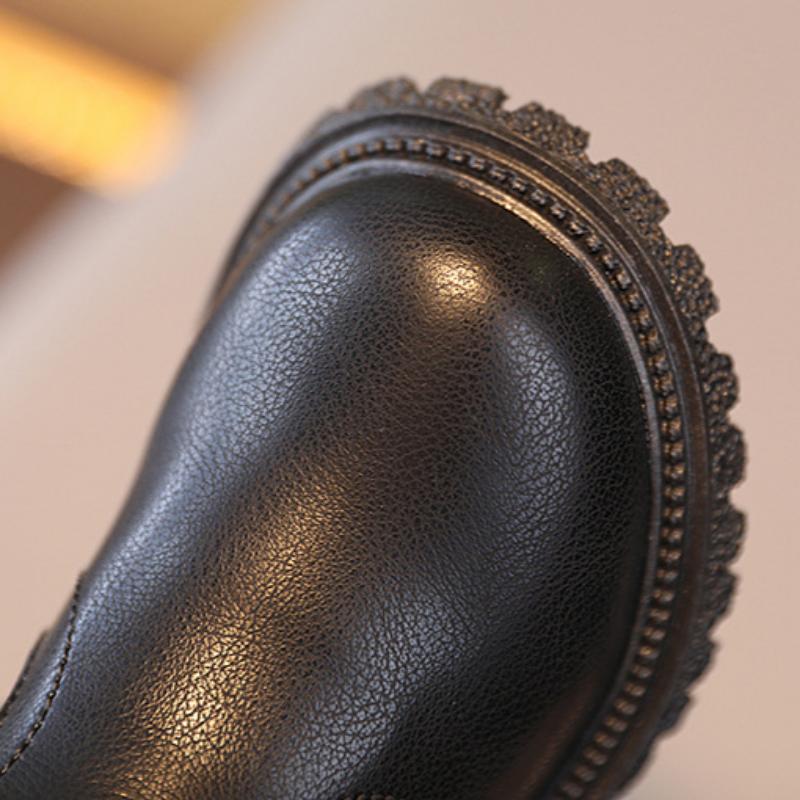 Детские осенне-зимние новые бархатные утолщенные хлопковые сапоги в британском стиле для мальчиков и девочек, теплые короткие сапоги