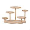 Wood Display Stand, Riser Stand Organizer,Cosmetic Figurine Toys, Doll Dolls Storage Rack,