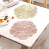 Placemat PVC Washable Mats for Dining Table Decor Mat Non-slip Placemat Set In Kitchen Accessories Cup Coaster Wine Pad