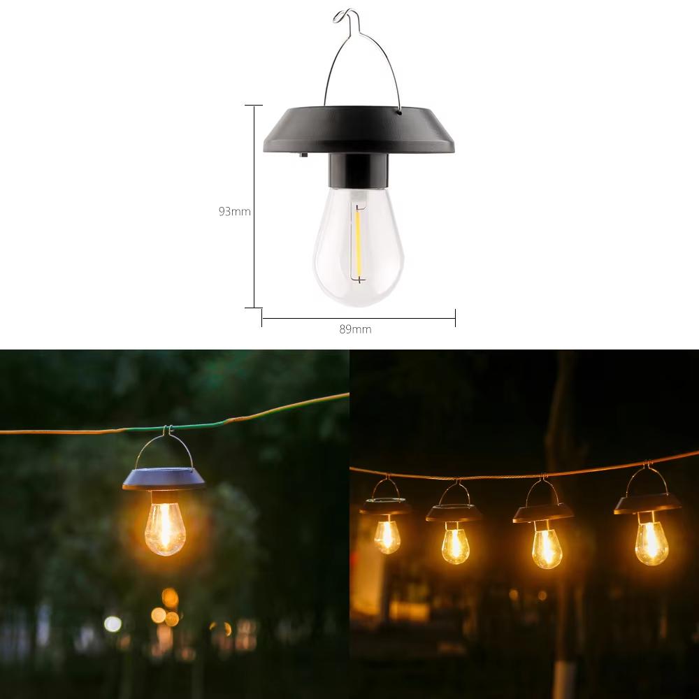 Solar Garden LED Light String Waterproof IP65 Hanging Lights for Outdoor Patio Christmas & Wedding Decor Grade Camping