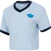 adidas Футболка с открытыми плечами Color Block Casual, женские топы, синяя JI7240